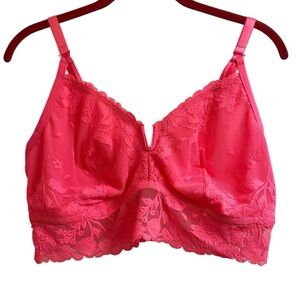 Aerie Longline Lace Wireless Bralette NEW Pink XL
